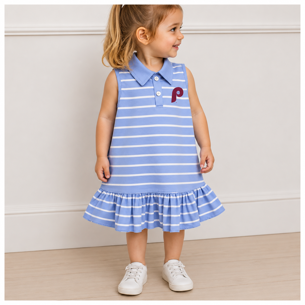 Stripped Baby Girl Phillies Dress