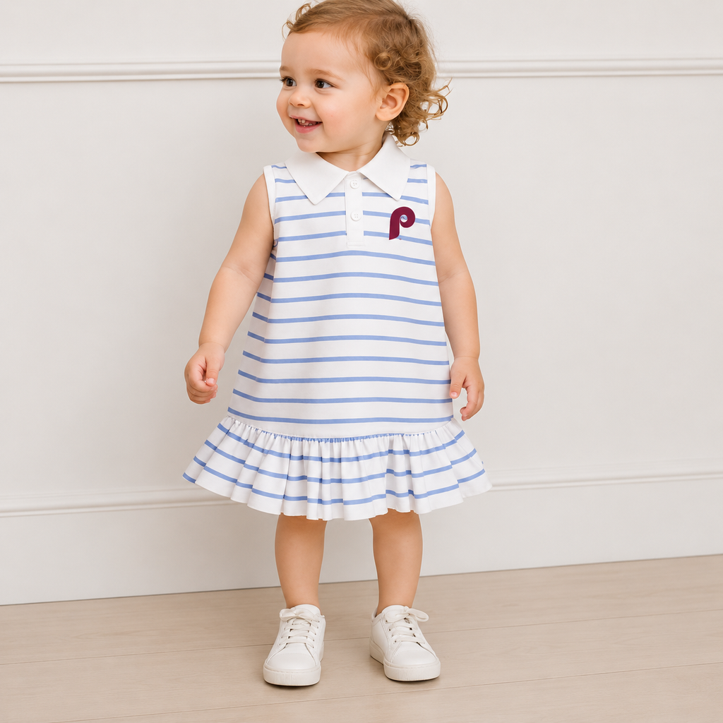 Stripped Baby Girl Phillies Dress