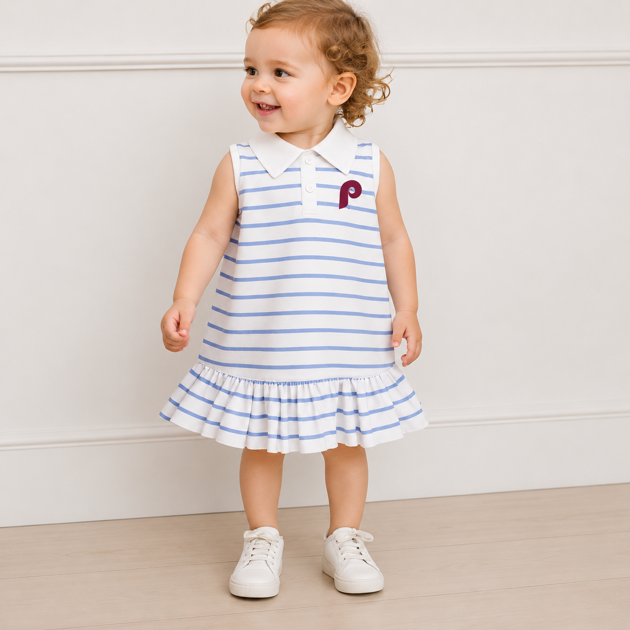 Stripped Baby Girl Phillies Dress
