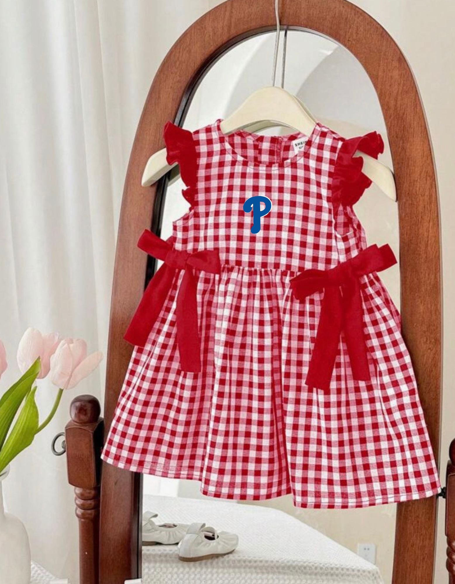 Baby Girl Check Baseball Dress