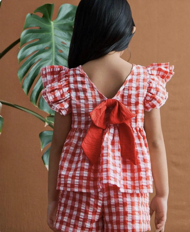 Girls Checkered Set